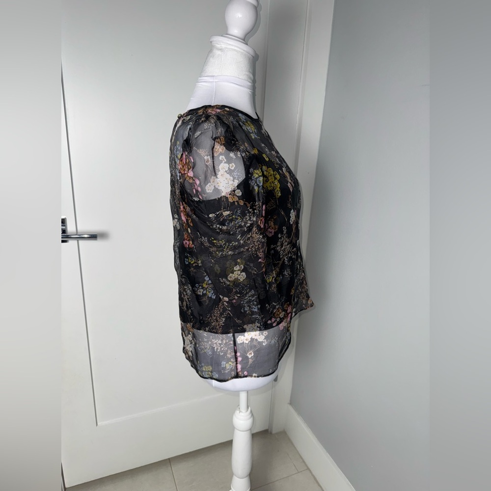Cinq a Sept Sakura Erin Puff Sleeve Blouse/ Size Small - Picture 6 of 11